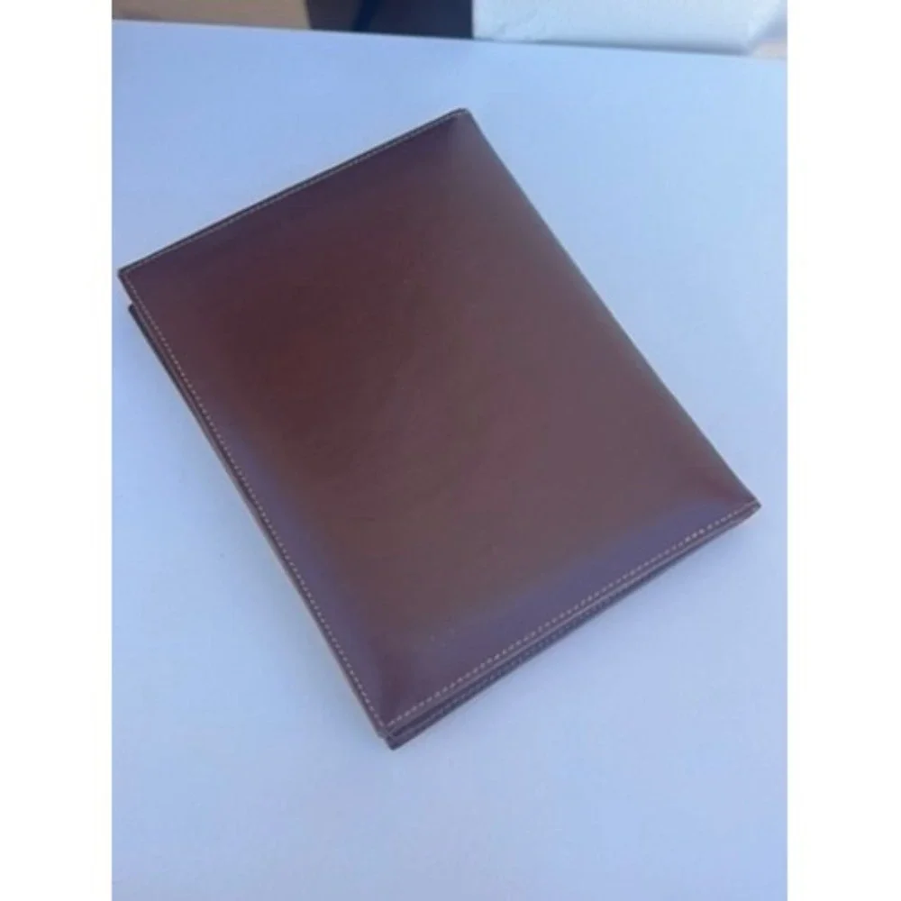 Palm West Leather Ventana Canyon Photo Album Document Holder Brown